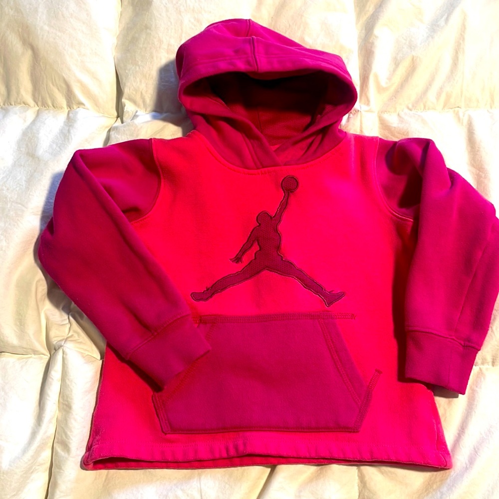 Gently used toddler size 4 pink Air Jordan hoodie